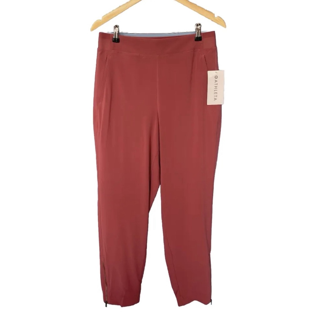 Athleta Brooklyn Jogger Pants New with Tags Size 8 Pink Rose Blush Athleisure